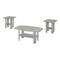 Monarch Specialties Table Set, 3pcs Set, Coffee, End, Side, Accent, Living Room, Grey Laminate, Transitional I 7870P - alternate 1